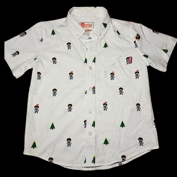 RSVLTS Other - RSVLTS x Bob Ross Kids White Button Down Short Sleeve Shirt